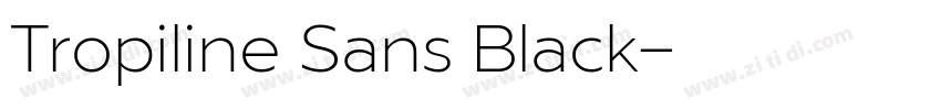 Tropiline Sans Black字体转换